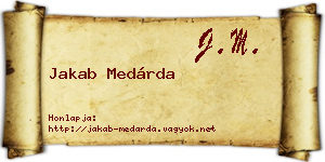 Jakab Medárda névjegykártya